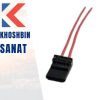 سوکت جا فیوز کالسکه ای و سوئیچ پژو (مشکی) 4سیم
