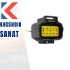 سوکت 10فیش انژکتور و ریل سوخت مادگی چراغ جلوی رانا