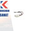 سوکت دو فیش پژویی - سوکت پمپ درب (سفید)