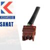سوکت سه فیش پژویی قهوه ای - چراغ سقف پژو